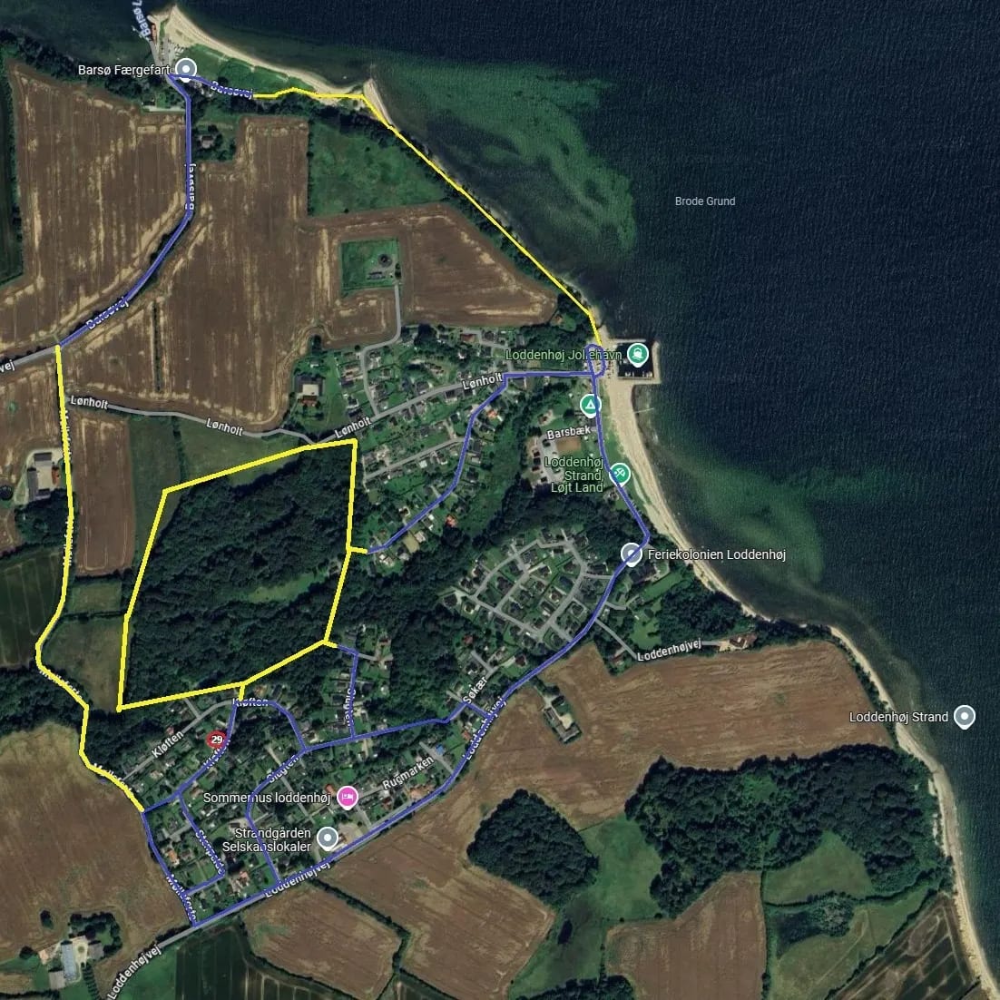 Kort over område